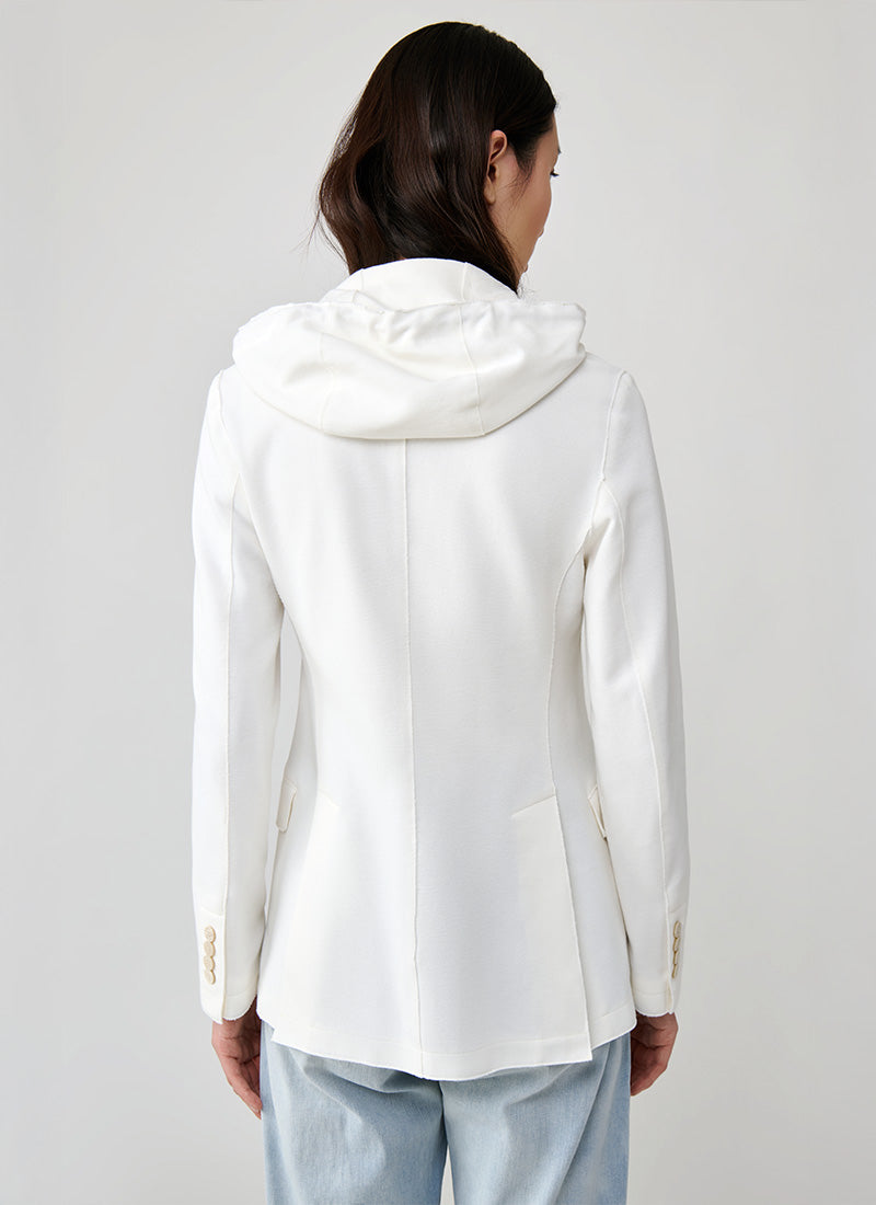 Eleventy Laser Cut Hoodie Blazer