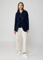 Eleventy Laser Cut Hooded Blazer