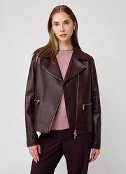 Eleventy Leather Biker Jacket