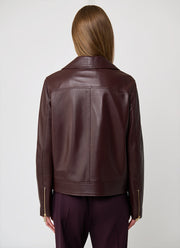 Eleventy Leather Biker Jacket