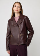 Eleventy Leather Biker Jacket
