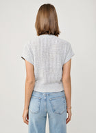 Eleventy Linen Short Sleeve Crewneck Sweater