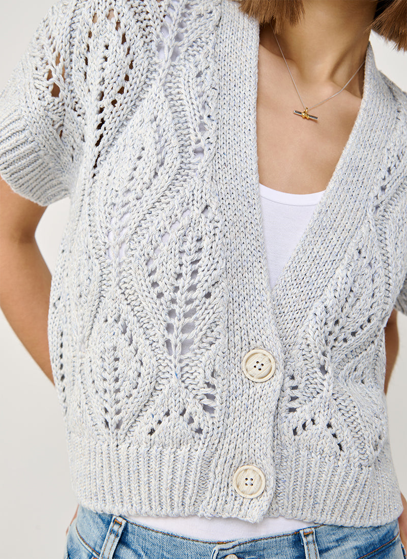 Eleventy Linen Silk Two Button Cardigan