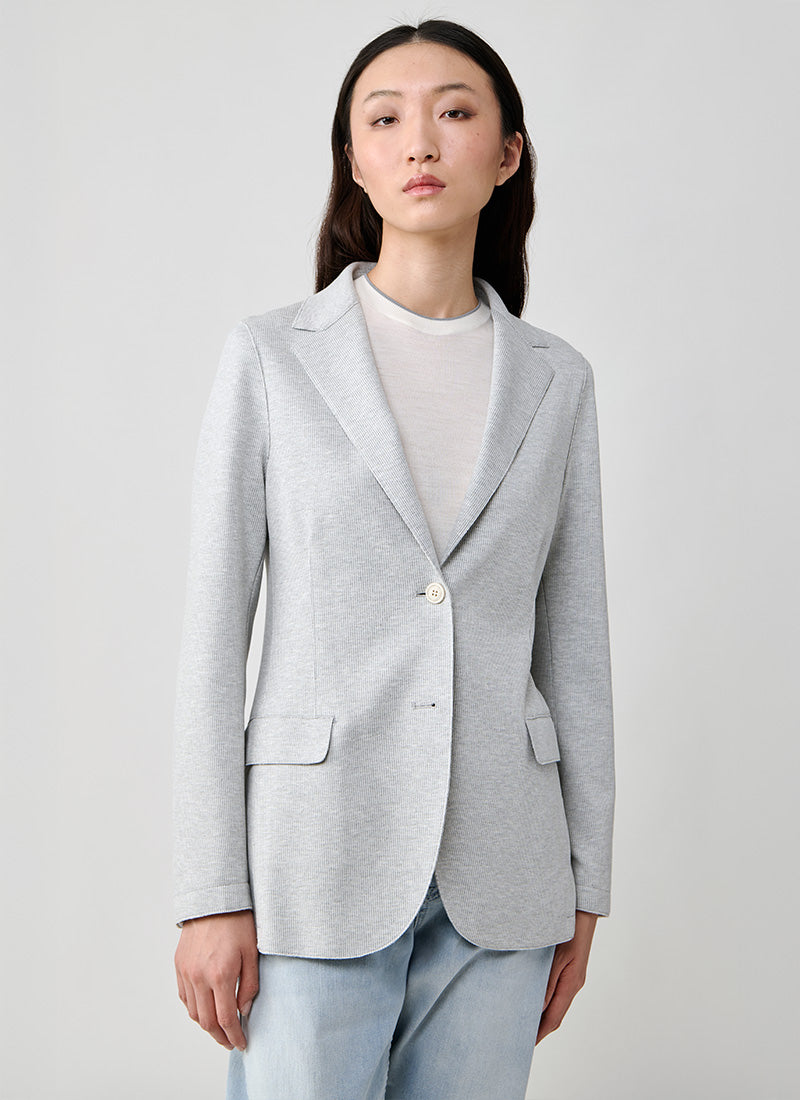 Eleventy Laser Cut Melange Blazer