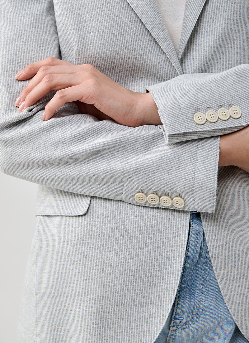 Eleventy Laser Cut Melange Blazer