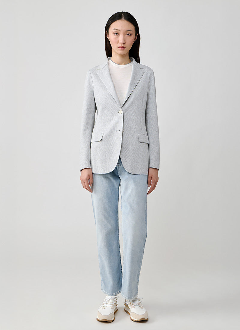 Eleventy Laser Cut Melange Blazer