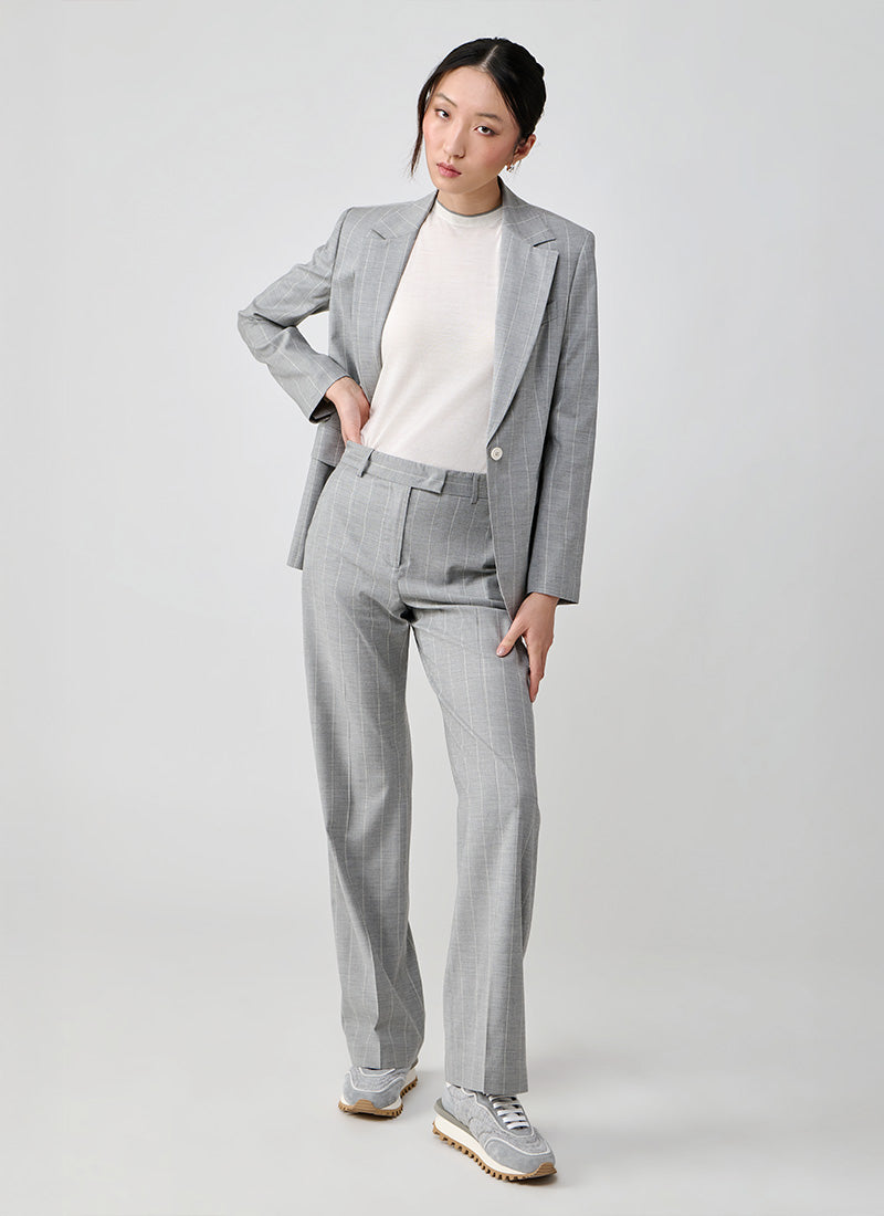 Pinstripe 1 Button Blazer Eleventy Andrews
