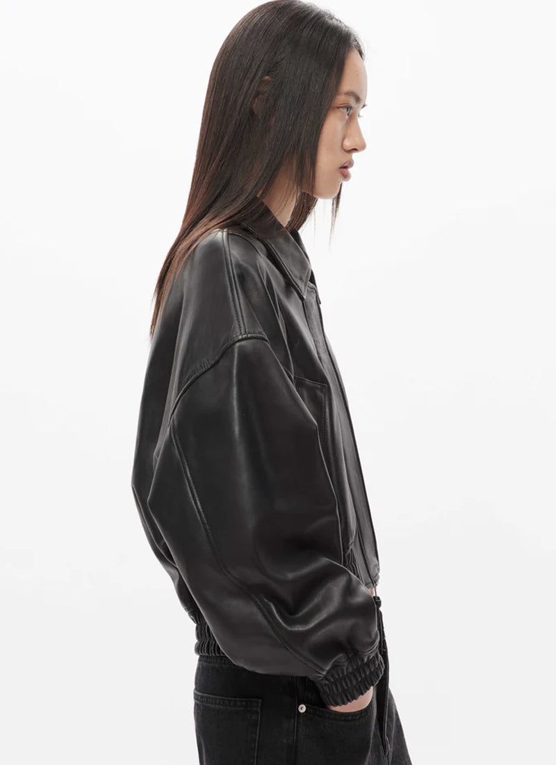 Shoreditch Ski Club Elle Leather Bomber