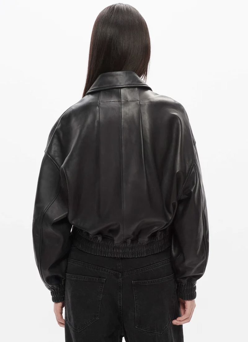 Shoreditch Ski Club Elle Leather Bomber