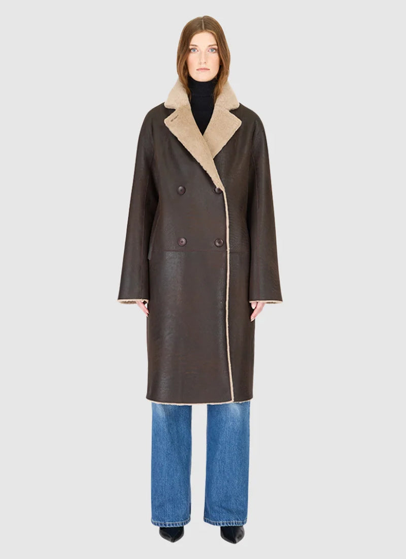 Elle Reversible Shearling Coat
