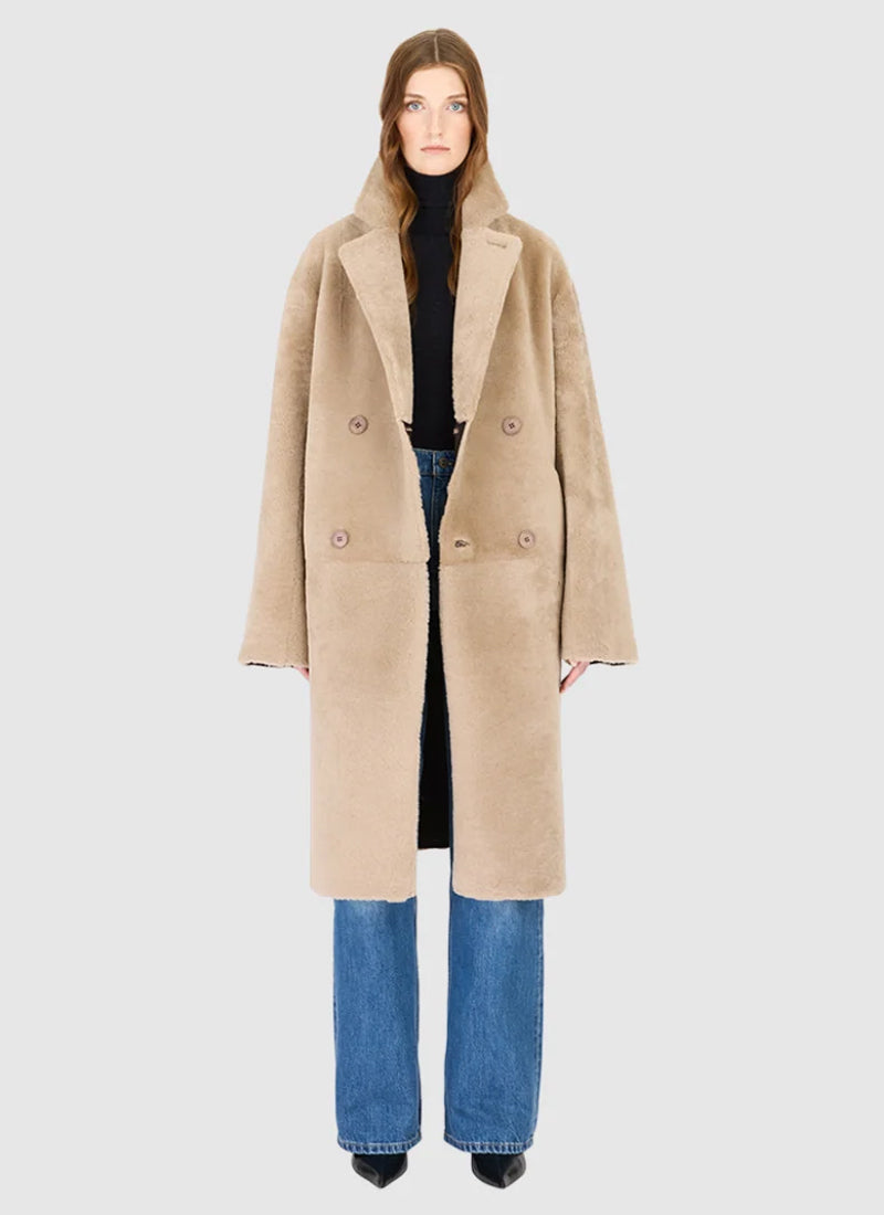 Elle Reversible Shearling Coat