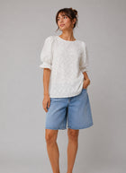 Embroidered Short Sleeve Blouse by MILOS at Andrews