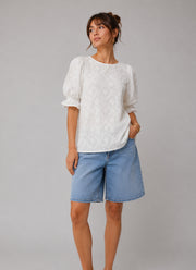 Embroidered Short Sleeve Blouse by MILOS at Andrews