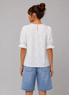 Embroidered Short Sleeve Blouse by MILOS at Andrews