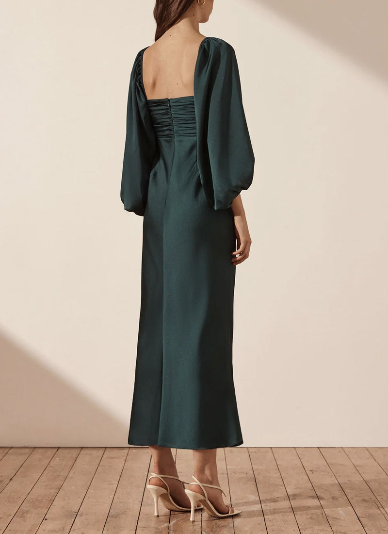 Shona Joy Ruched Bodice Midi Dress