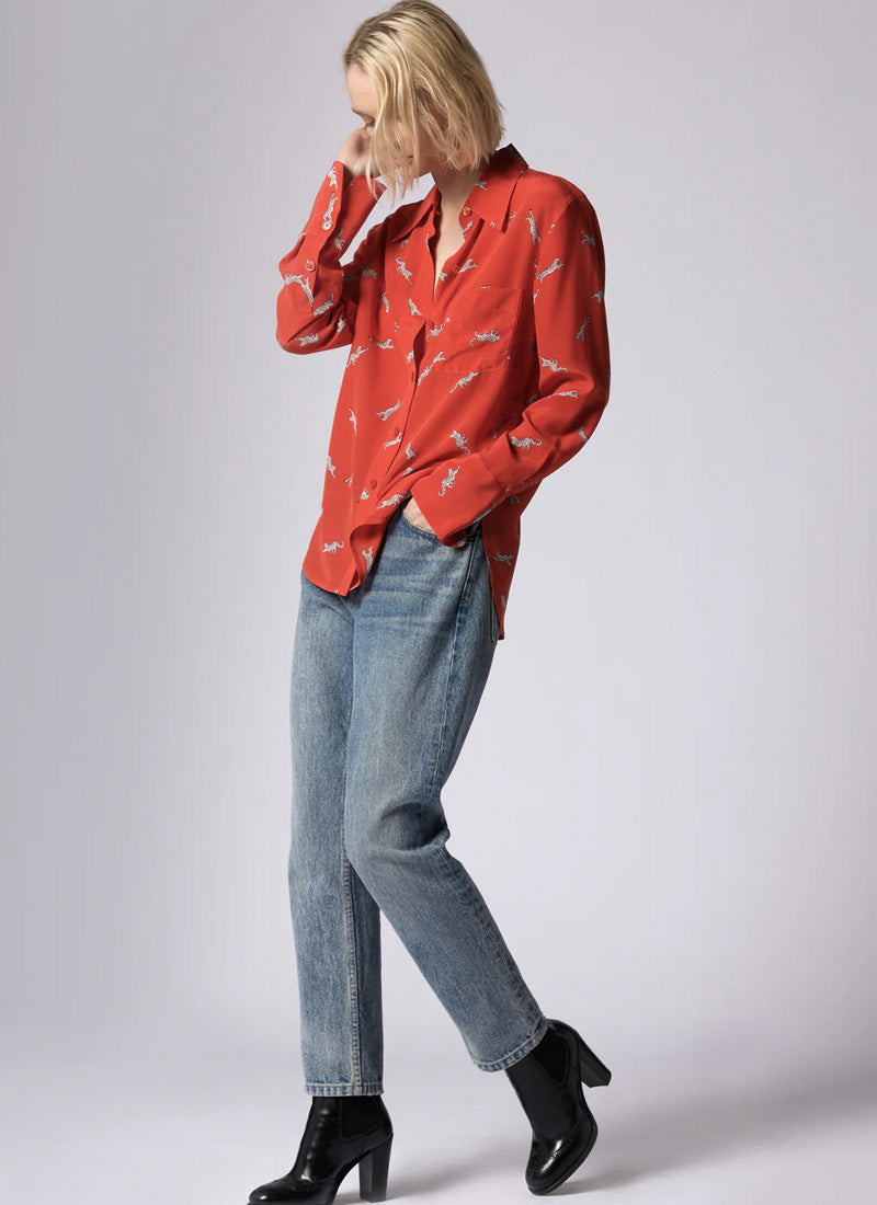 Equipment Quinne Printed Silk Shirt