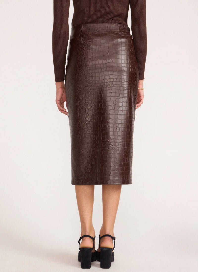 Esme Croco Embossed Skirt