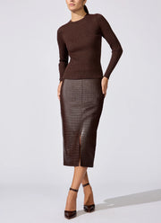 Esme Croco Embossed Skirt
