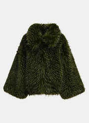Kastanje Faux Fur Coat by ESSENTIEL ANTWERP at Andrews
