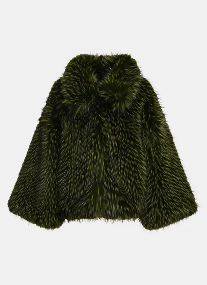 Kastanje Faux Fur Coat by ESSENTIEL ANTWERP at Andrews