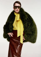 Kastanje Faux Fur Coat by ESSENTIEL ANTWERP at Andrews