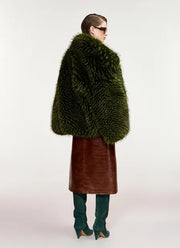 Kastanje Faux Fur Coat by ESSENTIEL ANTWERP at Andrews