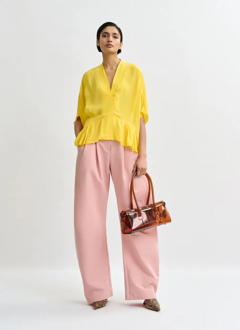 Essentiel Antwerp Jacaranda Ruffle  Button Down
