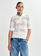 Essentiel Antwerp Jarts Bow-Embellished Knit Polo