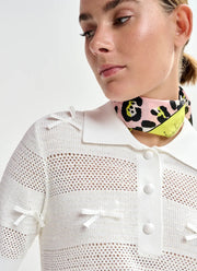 Essentiel Antwerp Jarts Bow-Embellished Knit Polo