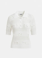 Essentiel Antwerp Jarts Bow-Embellished Knit Polo