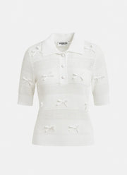Essentiel Antwerp Jarts Bow-Embellished Knit Polo