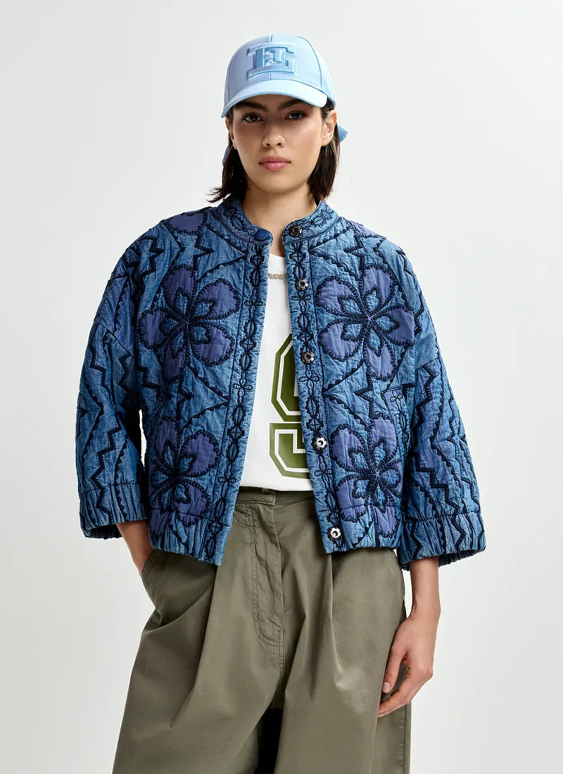 ESSENTIEL ANTWERP Jatropha Quilted Denim Jacket
