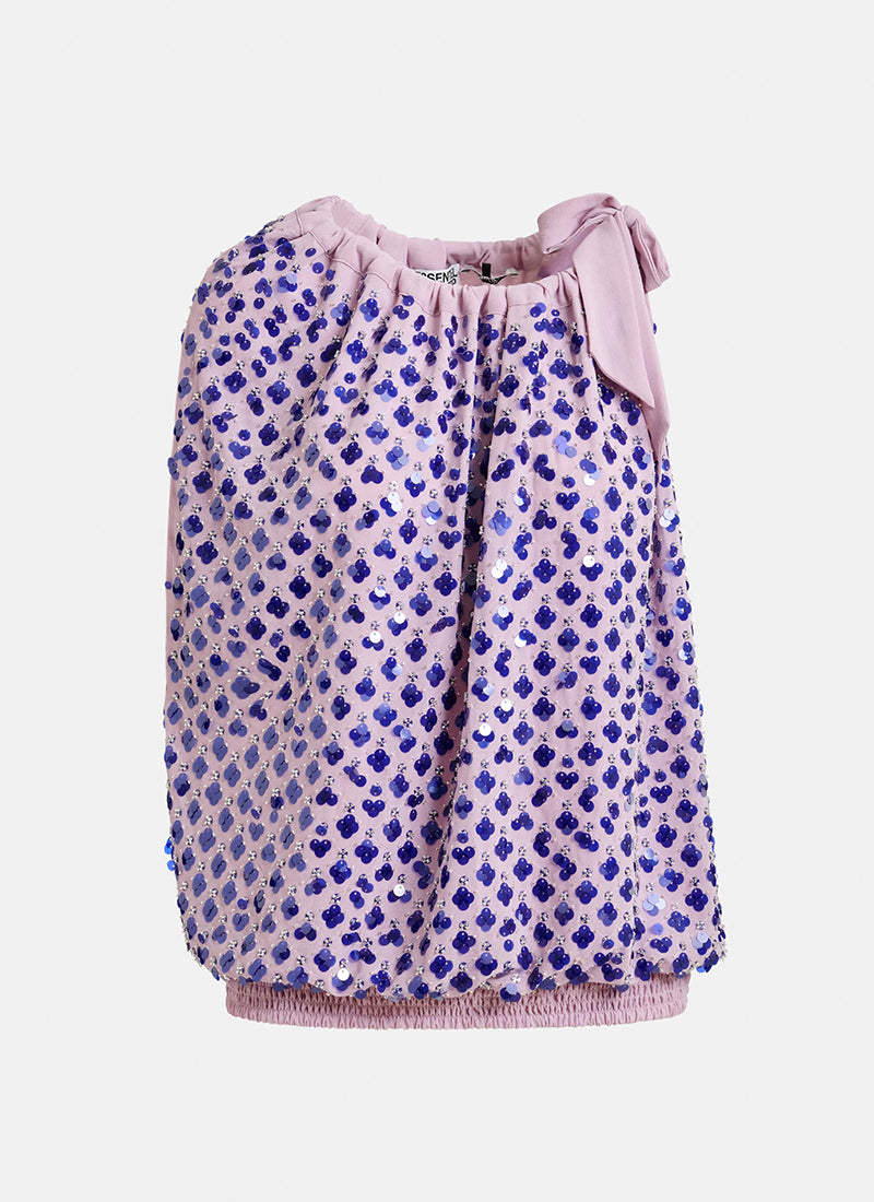 ESSENTIEL ANTWERP Jocelyn Sequin Smocked Top