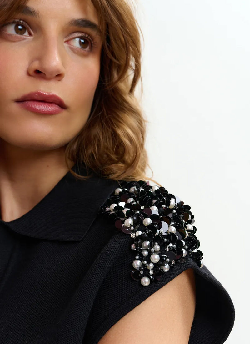 Essentiel Antwerp Joline Embroidered Knit Polo