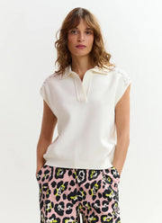 Essentiel Antwerp Joline Embroidered Knit Polo
