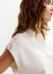 Essentiel Antwerp Joline Embroidered Knit Polo