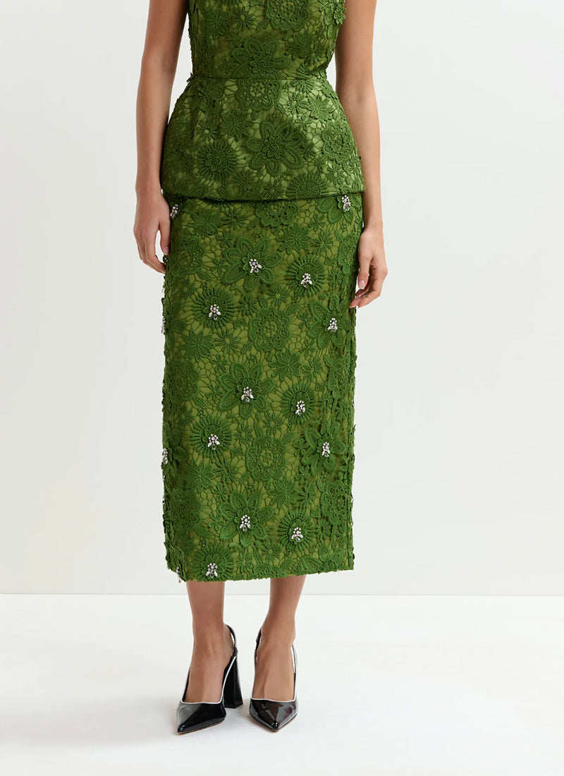 Jourget Lace Pencil Skirt