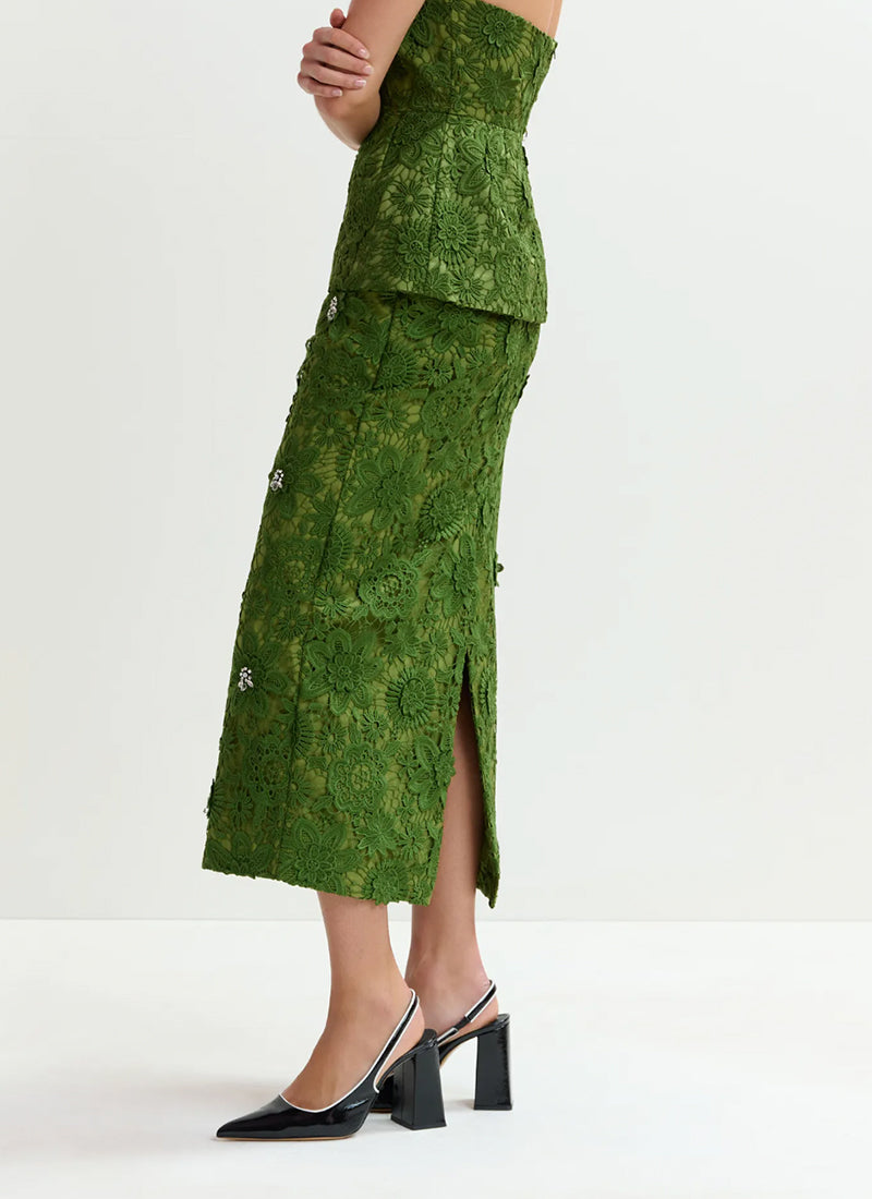 Jourget Lace Pencil Skirt