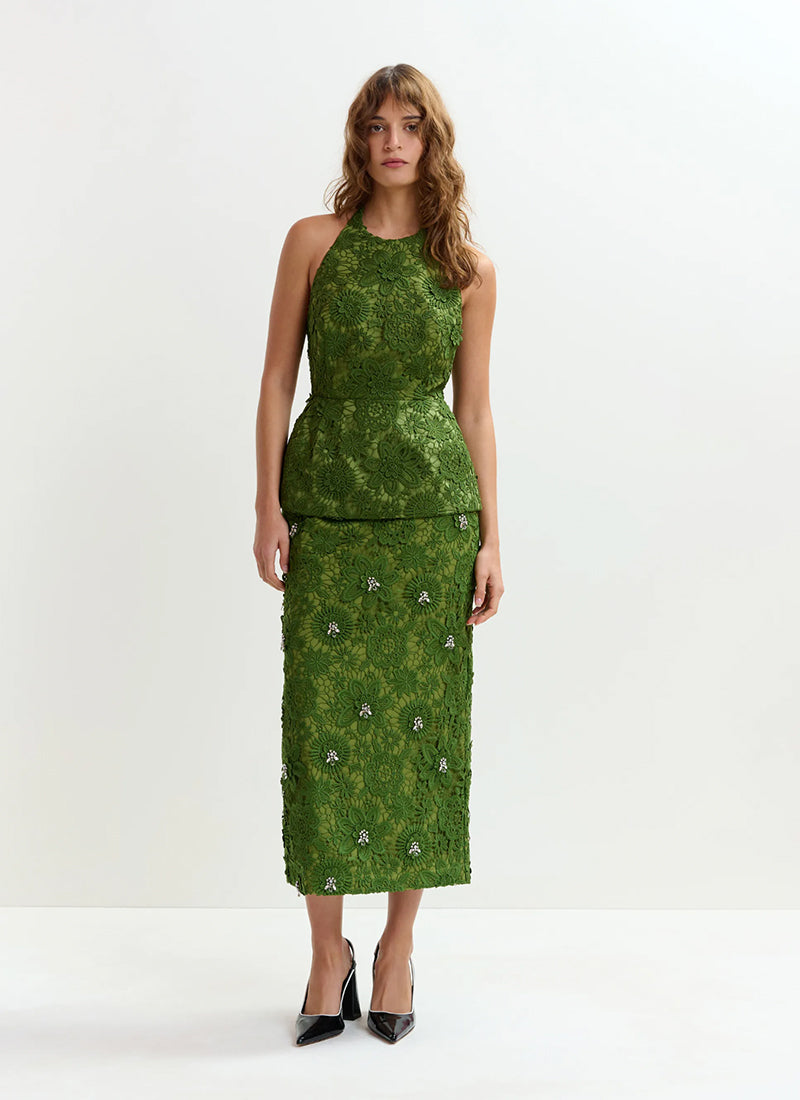 Jourget Lace Pencil Skirt