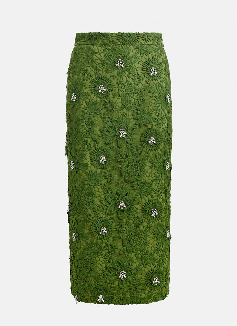 Jourget Lace Pencil Skirt