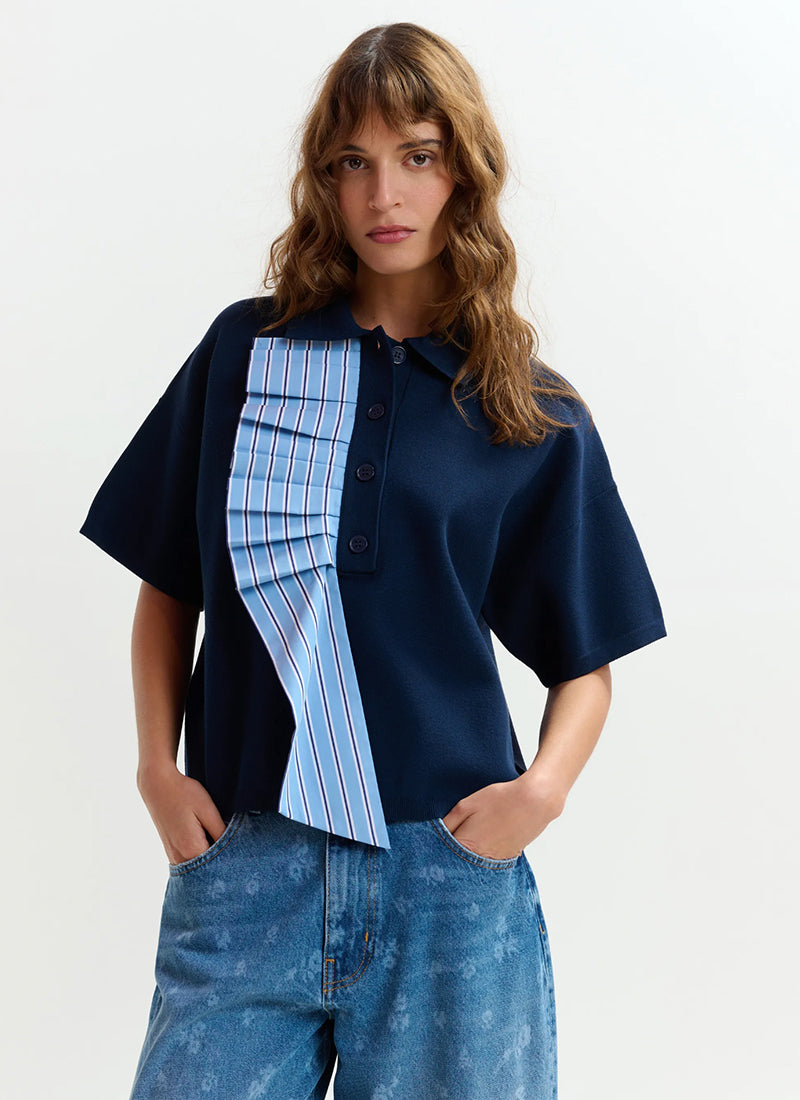 Jumble Cotton Frill Polo