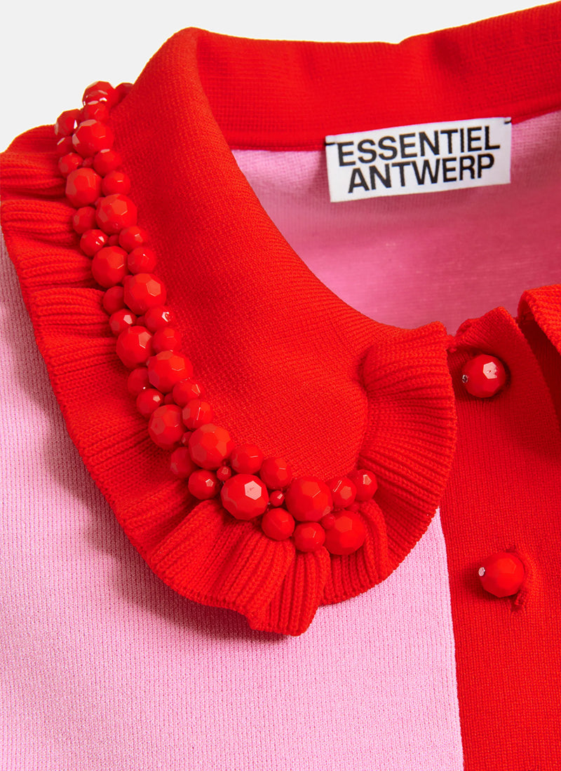 Jewelry Embroidered Knit Polo