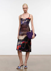 STAUD Evangeline Silk Midi Dress