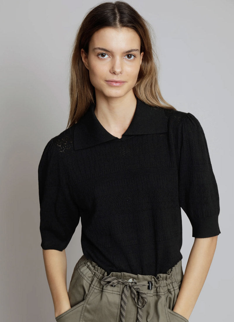 Munthe Excalate Knitted Polo T-Shirt
