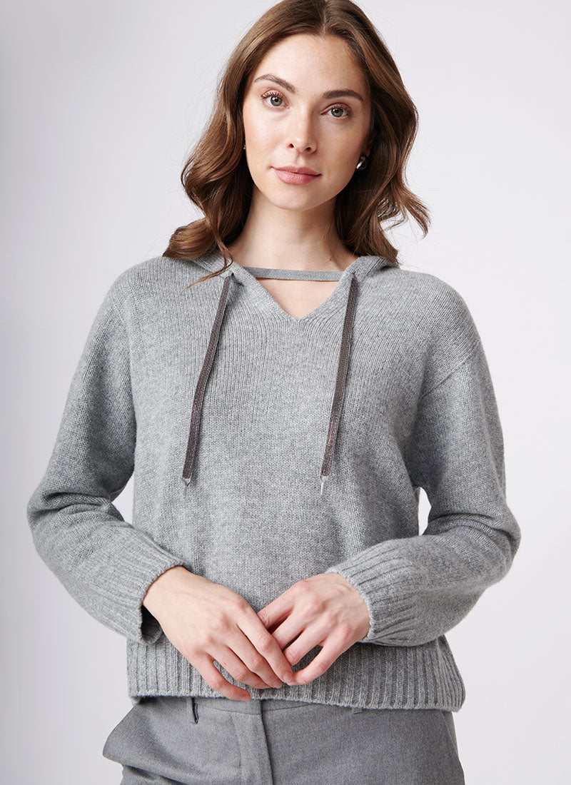 Fabiana Filippi Hooded Wool-Blend Sweater