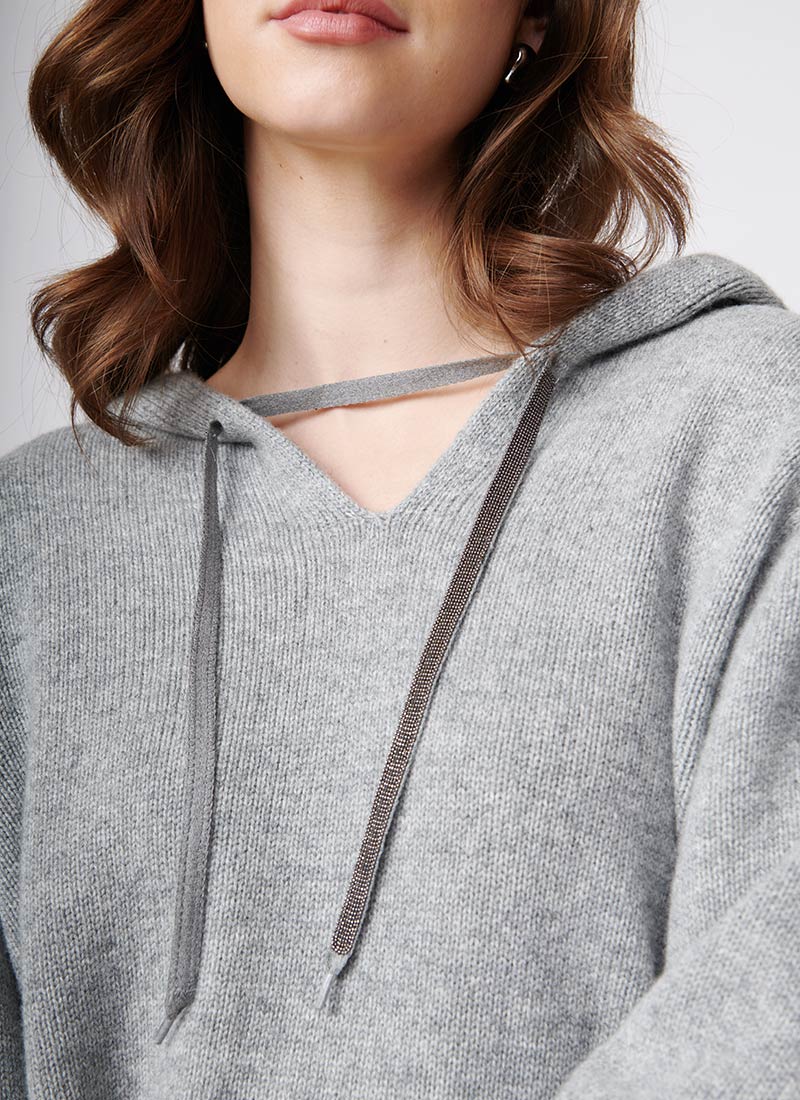 Fabiana Filippi Hooded Wool-Blend Sweater