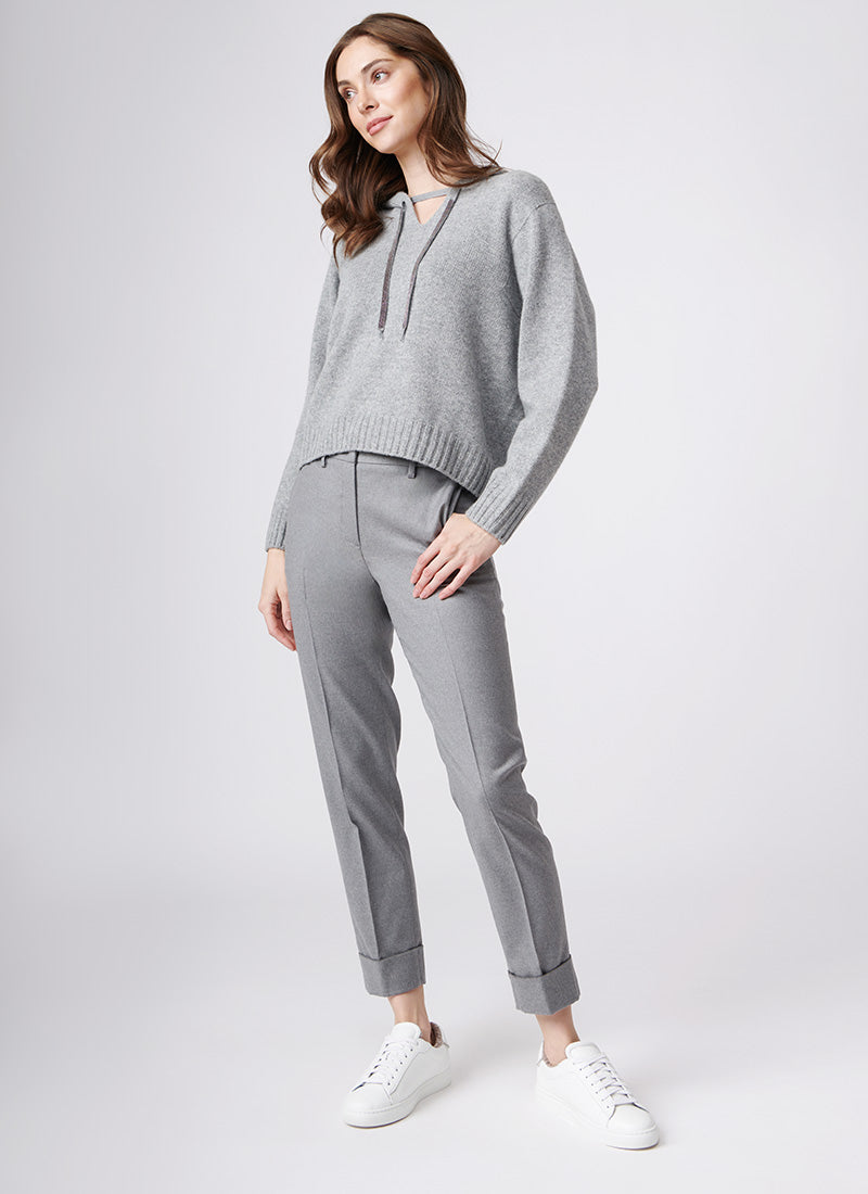 Fabiana Filippi Hooded Wool-Blend Sweater