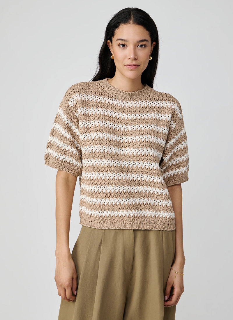 Fabiana Filippi Cotton Boucle Striped Sweater