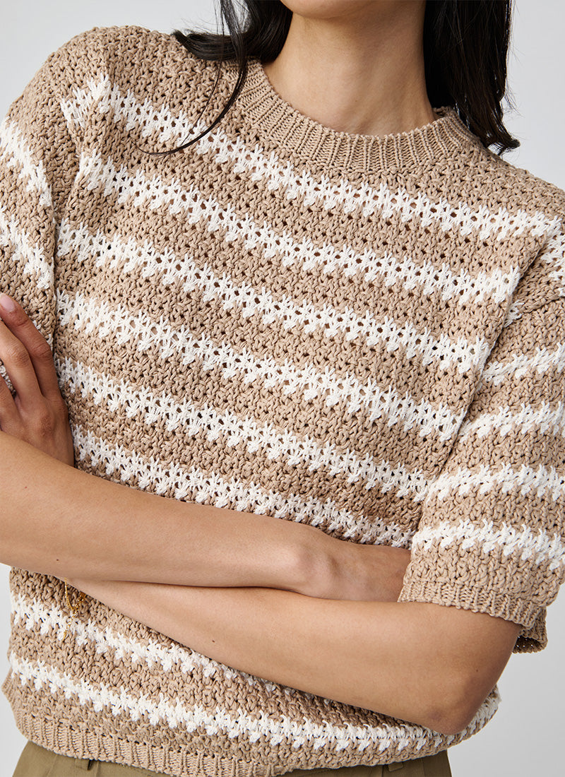 Fabiana Filippi Cotton Boucle Striped Sweater