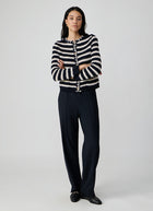 Fabiana Filippi Cotton Boucle Striped Cardigan